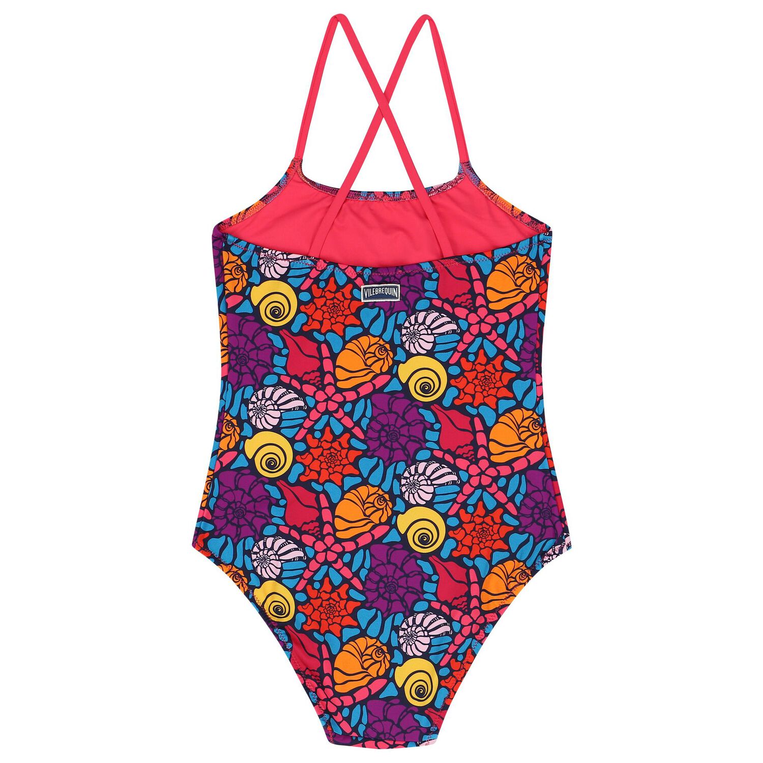 Girls Multi-Colored Sea Shells Swimsuit, 1, hi-res image number null