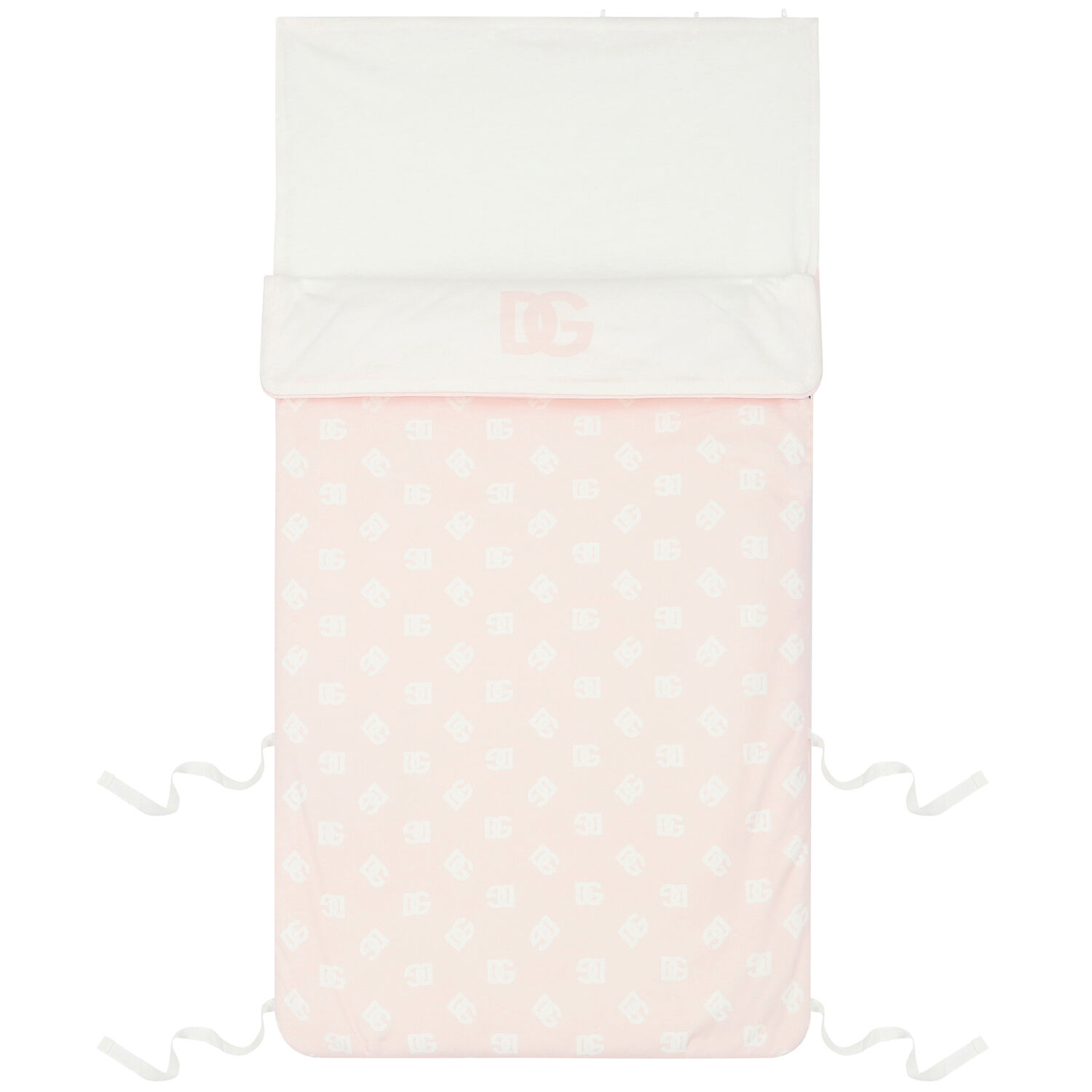 Baby Girls Pink & Ivory Logo Nest, 1, hi-res