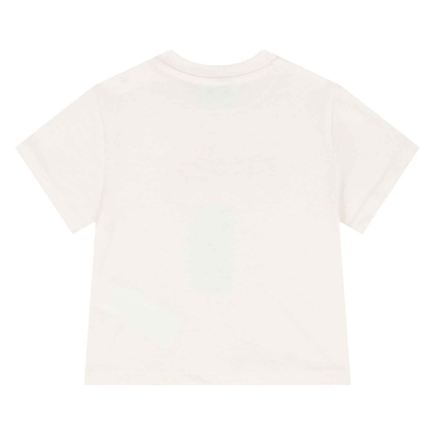 Younger Girls White & Pink Logo T-Shirt, 1, hi-res