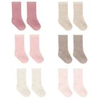 Baby Girls Pink, Beige & Ivory Socks ( 6 Pack ), 1, hi-res