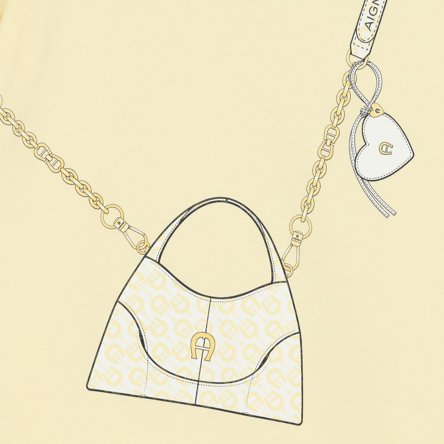 Girls Yellow Bag Logo Dress, 3, hi-res
