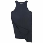 Girls Black Cotton Logo Dress, 1, hi-res