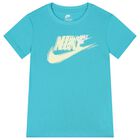 Boys Blue Logo Shorts Set, 1, hi-res