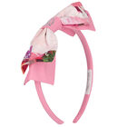 Girls Pink Bow Headband, 1, hi-res