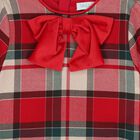 Younger Girls Red Tartan Dress, 1, hi-res