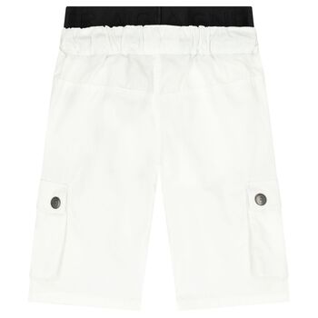 Boys White Logo Shorts