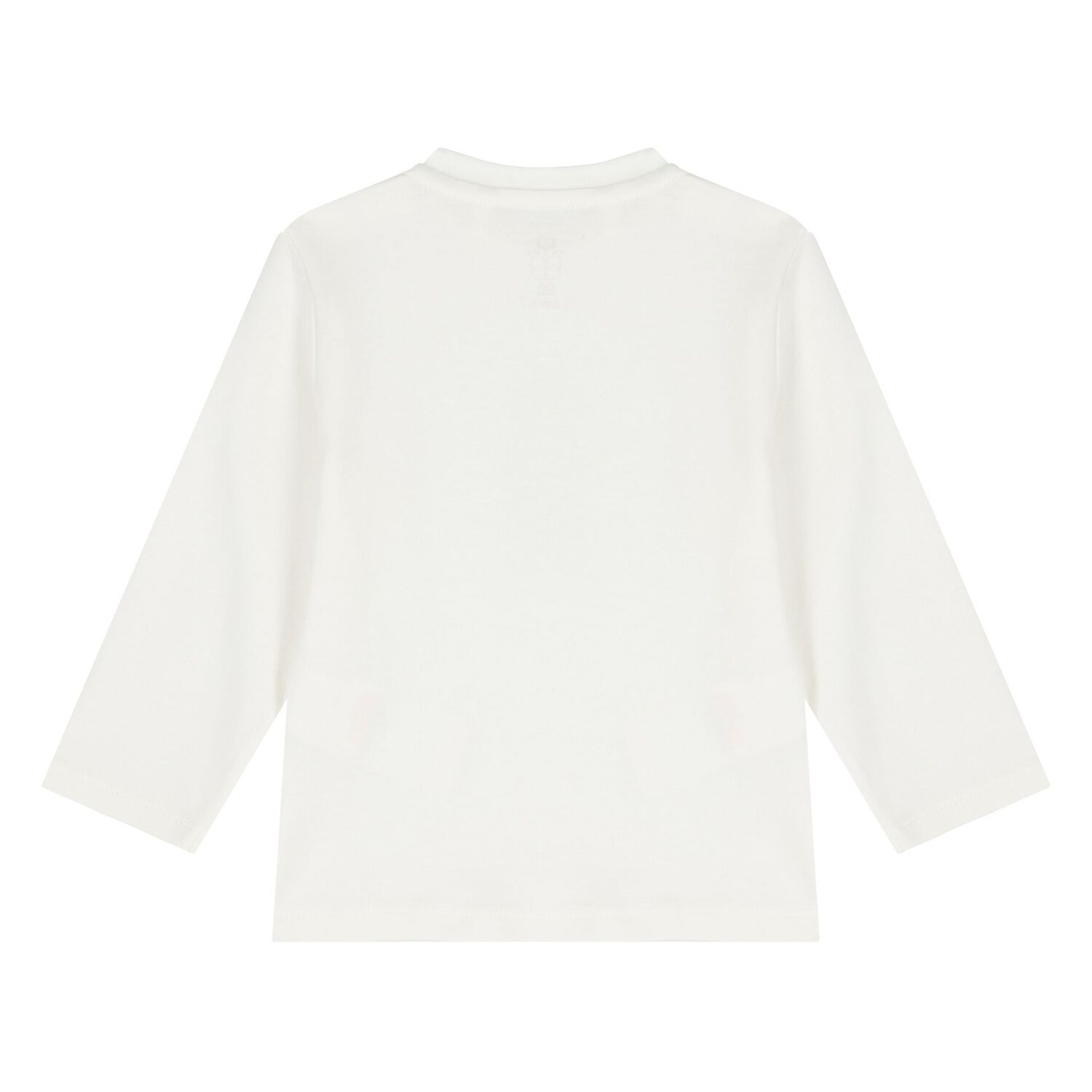 Younger Boys Ivory Teddy bear Long Sleeve Top, 1, hi-res