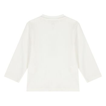 Younger Boys Ivory Teddy bear Long Sleeve Top