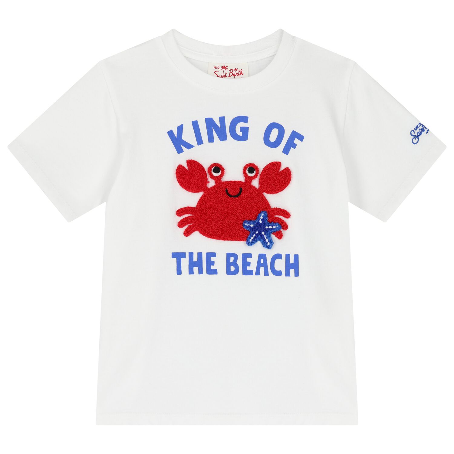 Boys White Crab T-Shirt, 1, hi-res image number null