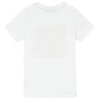 Boys White Logo T-Shirt, 3, hi-res