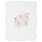 Baby Girls White Floral Blanket, 1, hi-res
