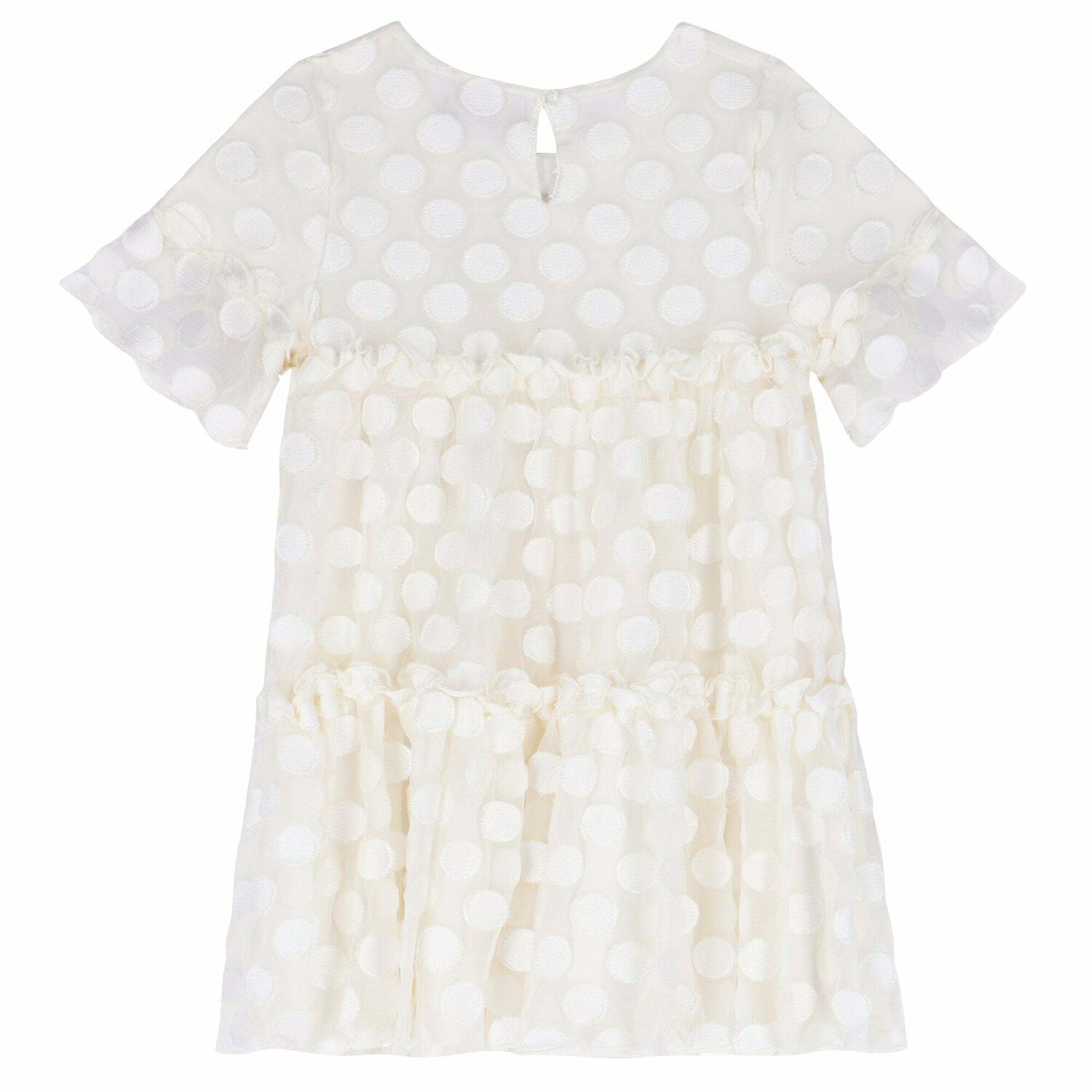 Girls Ivory Special Occasion Dress, 1, hi-res