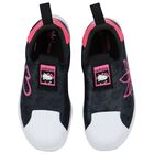 Girls Black & Pink Superstar 360 Trainers, 1, hi-res