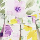 Younger Girls White Floral Satin Dress, 1, hi-res