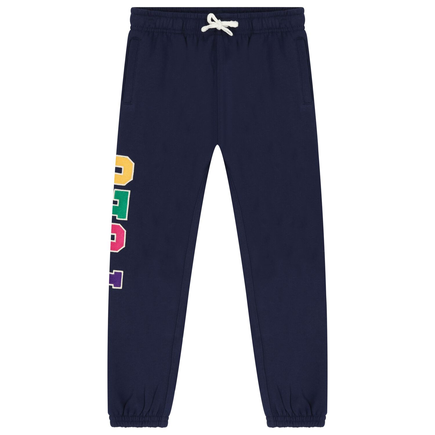 Girls Navy Blue Logo Joggers, 1, hi-res image number null