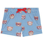 Baby Boys Red, White & Blue Teddy Shorts Set, 1, hi-res