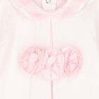 Baby Girls Pink Flower Babygrow, 1, hi-res