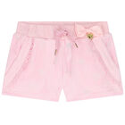 Girls Pink Bow Shorts, 1, hi-res