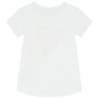 Girls White Logo T-Shirt, 1, hi-res
