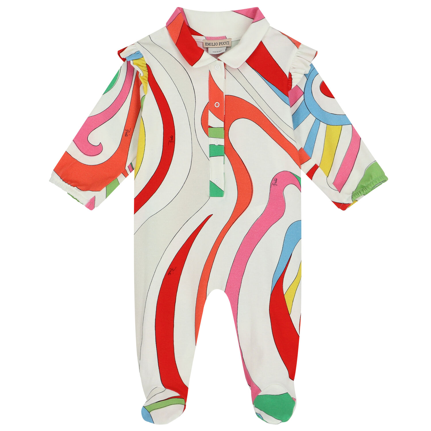 Baby Girls Ivory Marmo Babygrow Set, 1, hi-res