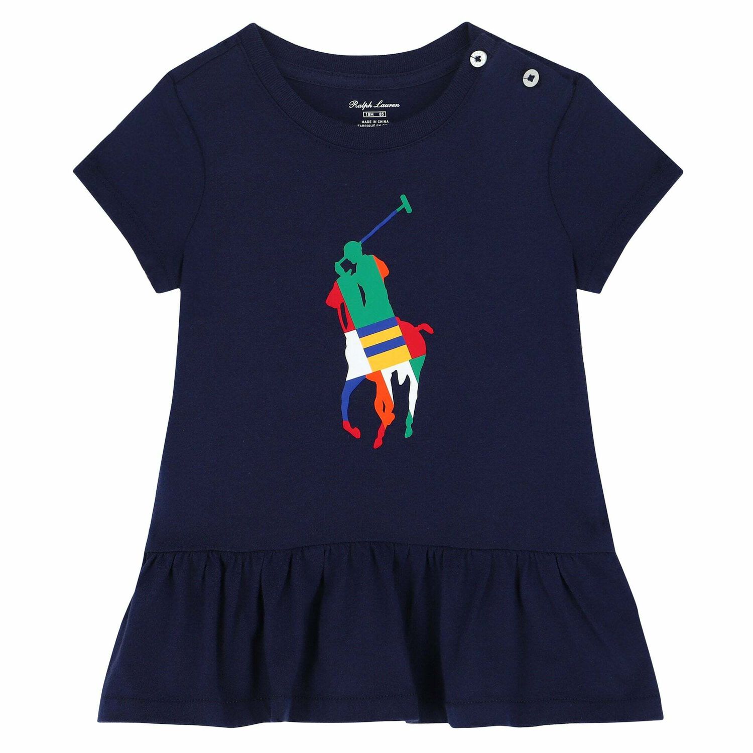 Baby Girls Navy & Red Logo Leggings Set, 1, hi-res