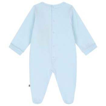 Baby Boys Blue Logo Babygrow