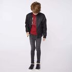 Boys Black Logo Jacket, 1, hi-res