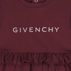 Younger Girls Burgundy Logo Dress, 2, hi-res