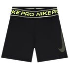 Girls Black Nike Pro Shorts, 2, hi-res