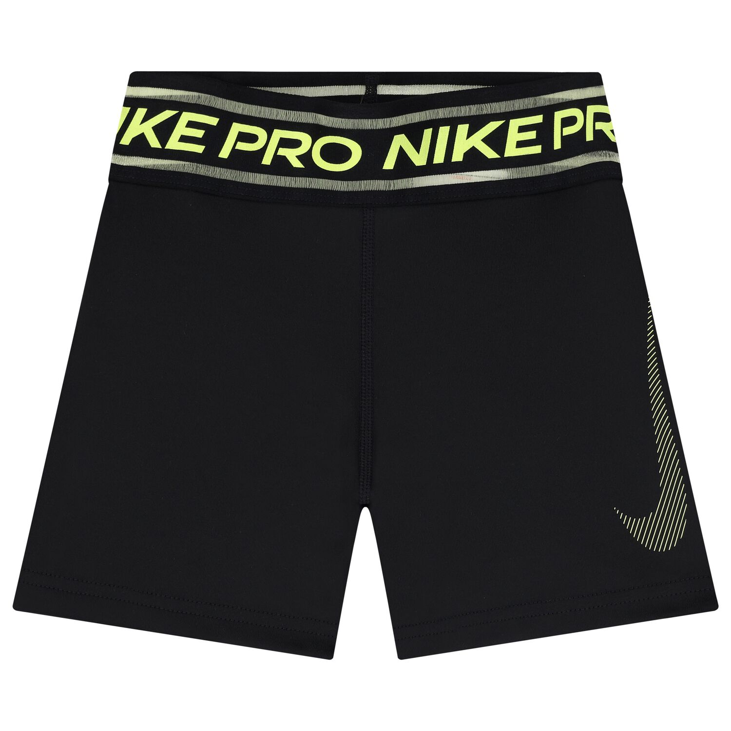 Girls Black Nike Pro Shorts, 2, hi-res image number null
