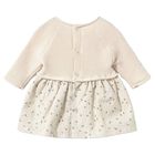 Baby Girls Ivory Knitted Dress, 1, hi-res