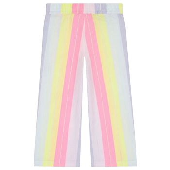 Girls Multi-Coloured Stripes Trousers