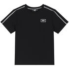 Boys Black Logo T-Shirt, 1, hi-res