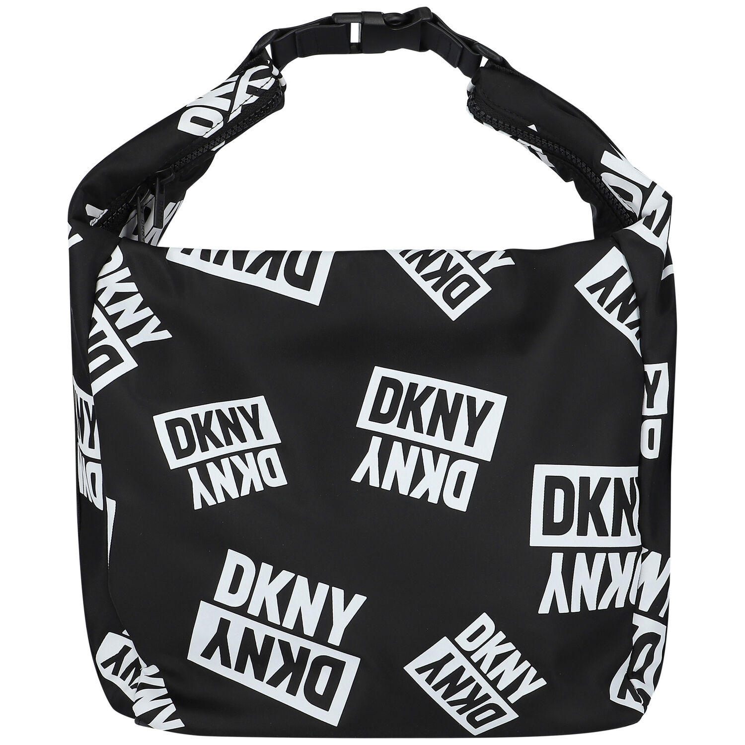 Girls Black Logo Shoulder Bag, 1, hi-res