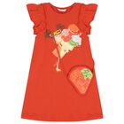 Girls Orange Dress Set, 3, hi-res