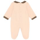 Baby Girls Pink Teddy Bear Logo Babygrow Set, 1, hi-res