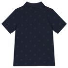 Boys Navy Blue Logo Polo Shirt, 2, hi-res