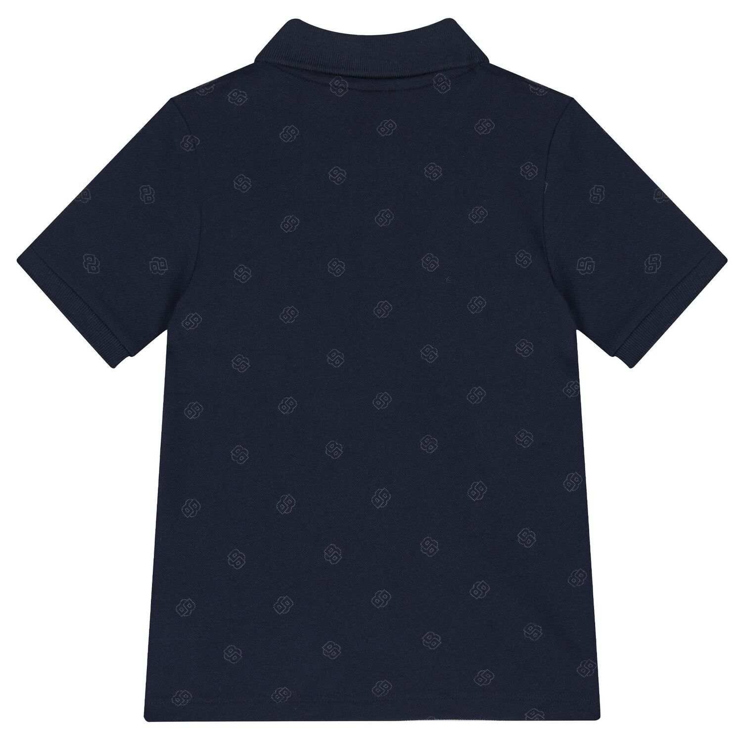 Boys Navy Blue Logo Polo Shirt, 2, hi-res