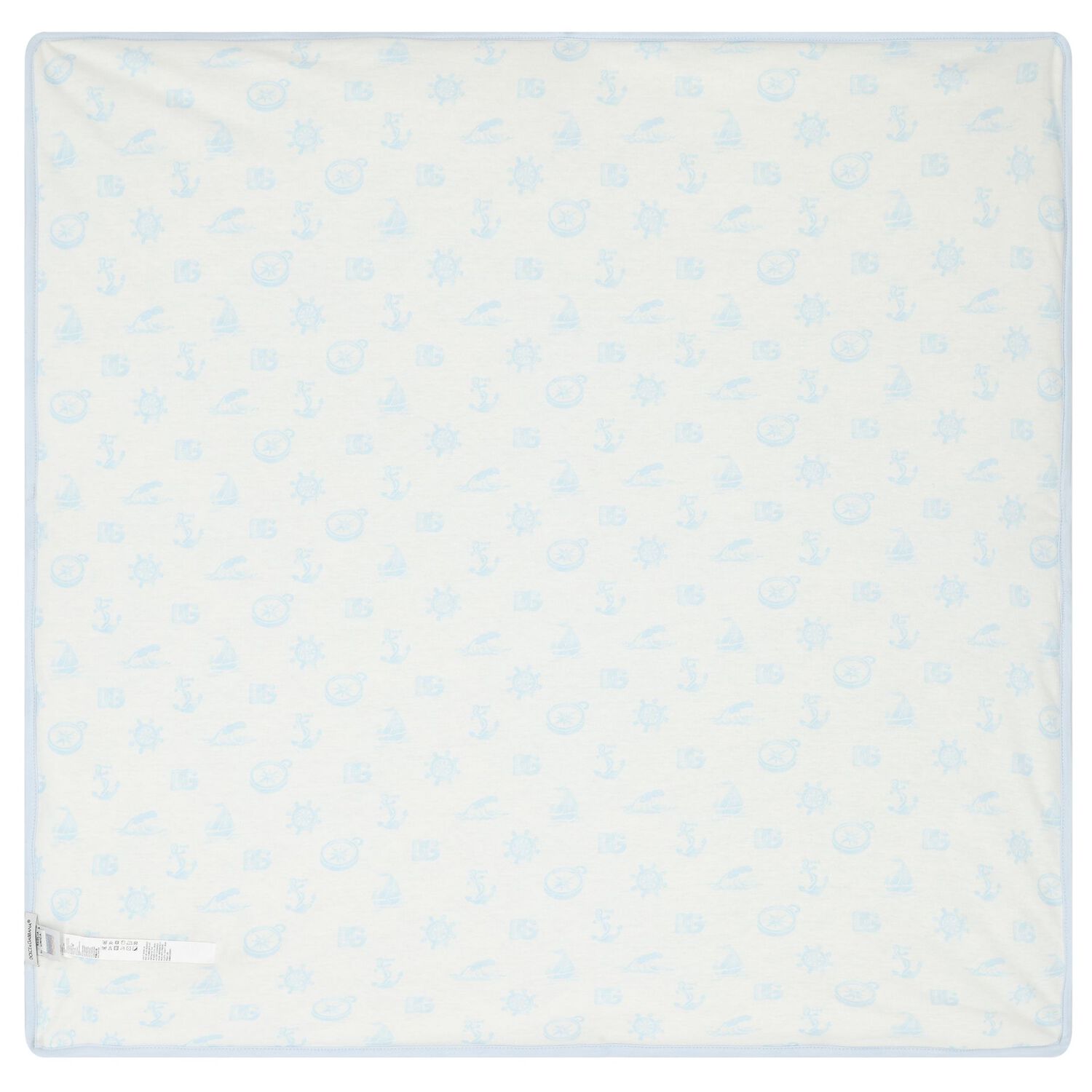 Baby Boys Blue & Ivory Blanket, 1, hi-res