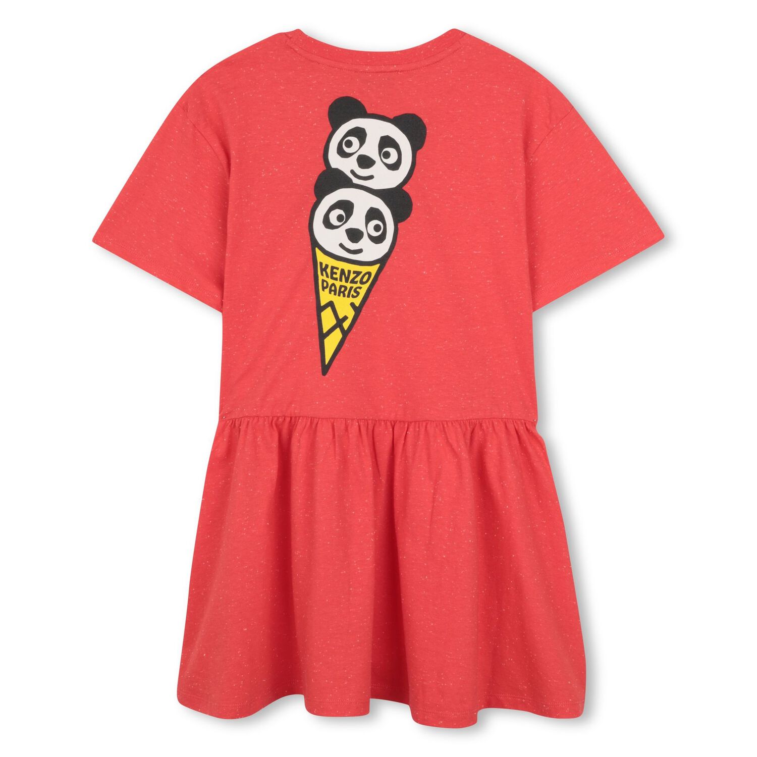 Girls Red Panda Ice Cream Logo Dress, 1, hi-res