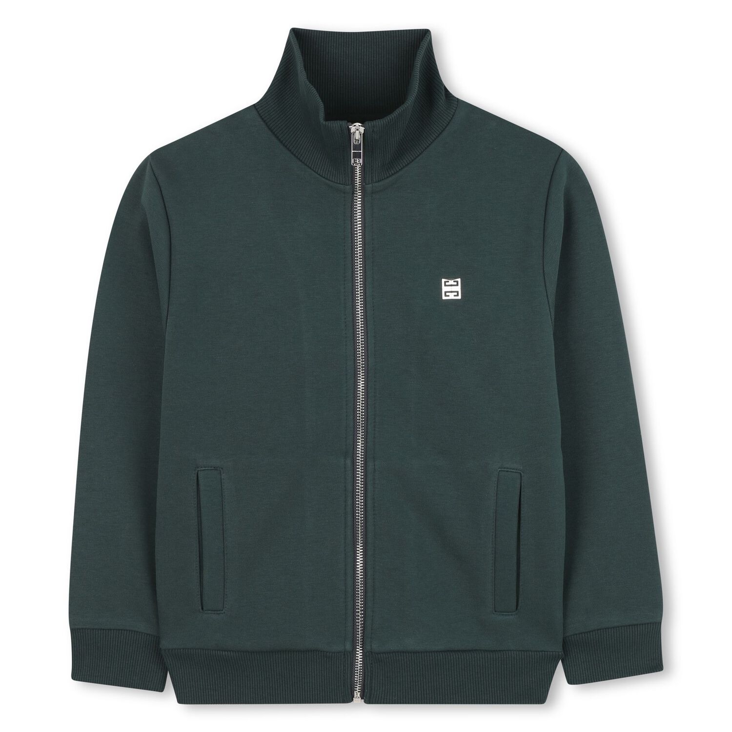 Boys Green Logo Zip Up Top, 1, hi-res image number null