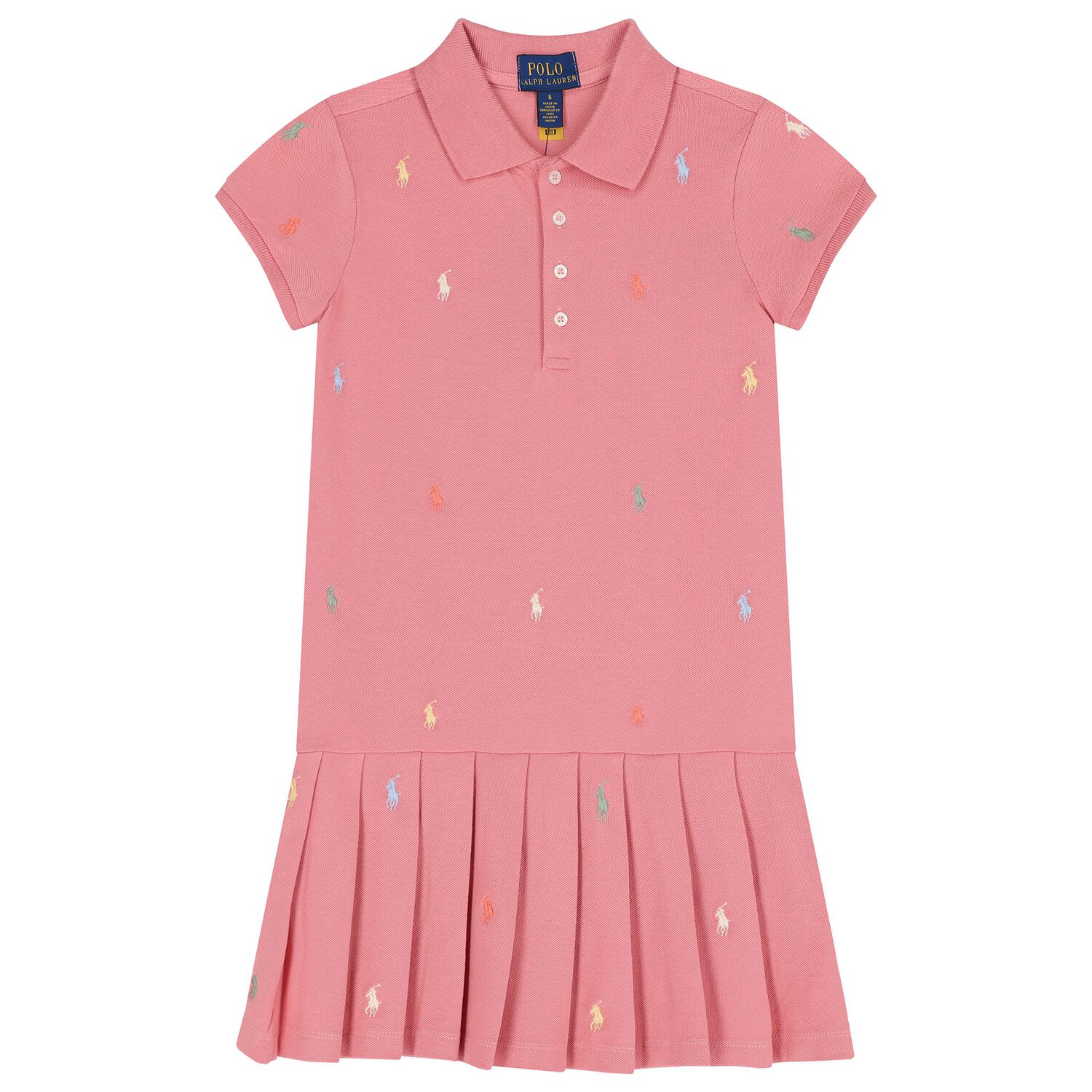 Girls Pink Logo Dress, 1, hi-res image number null