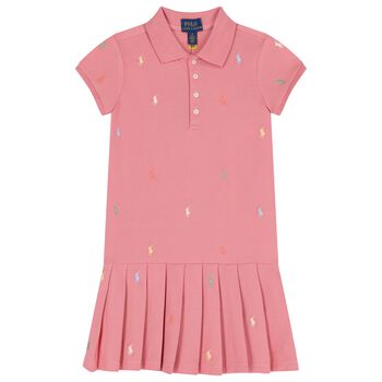 Girls Pink Logo Dress