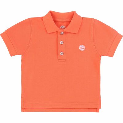 Younger Boys Orange Logo Polo Shirt