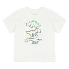 Younger Boys Ivory, Green & White Dino Tracksuit Set, 1, hi-res
