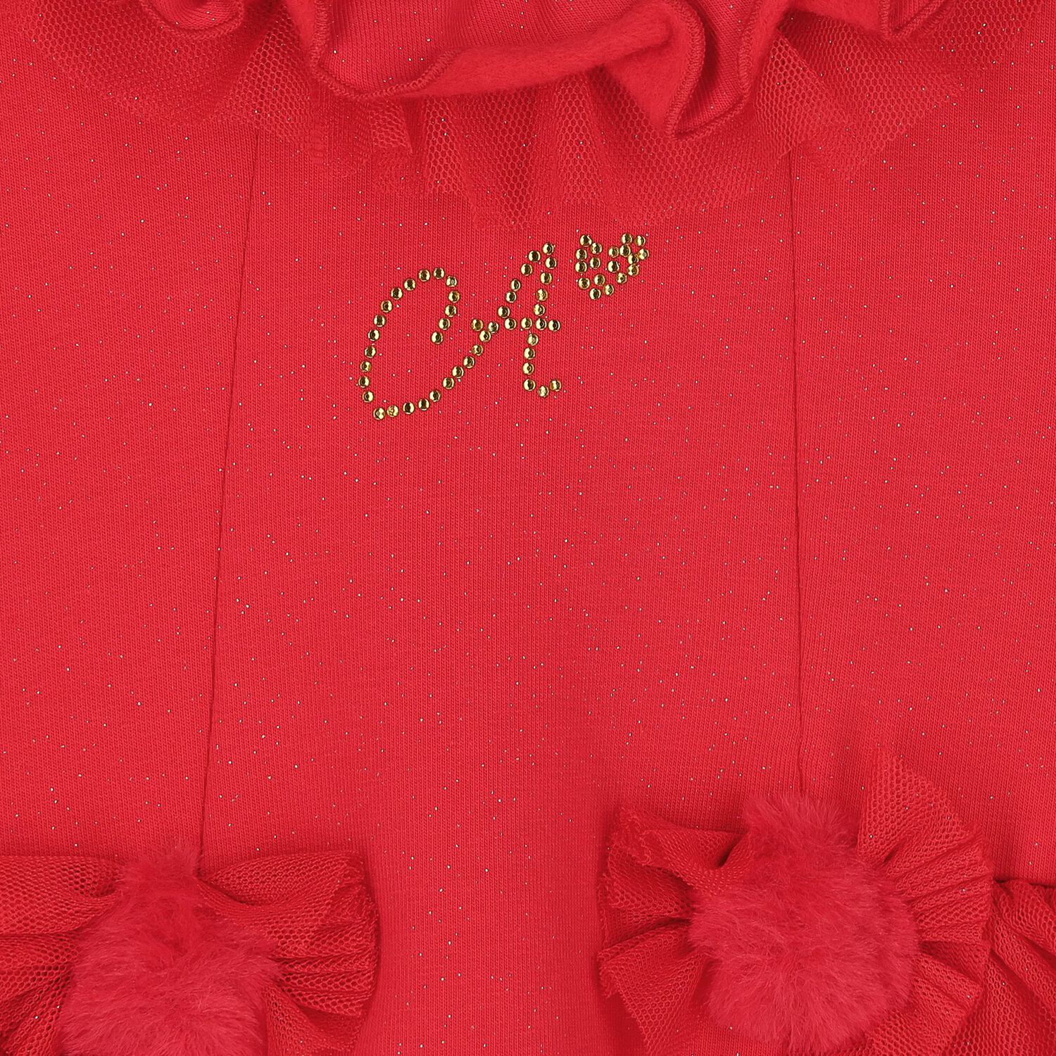 Baby Girls Red Tulle Romper, 1, hi-res image number null