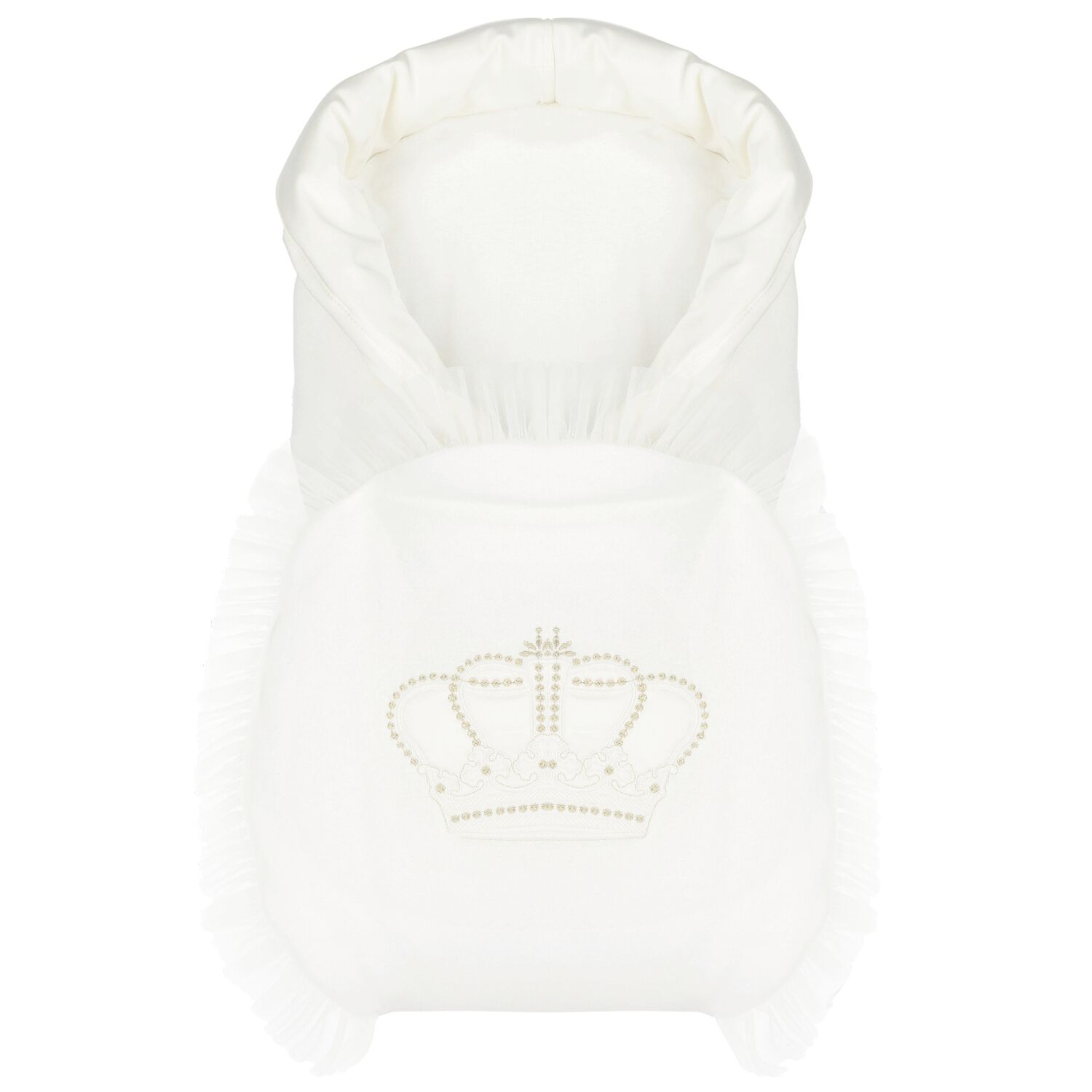 Crown Ruffled Tulle Baby Nest, 1, hi-res