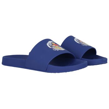 Boys Blue Teddy Bear Sliders