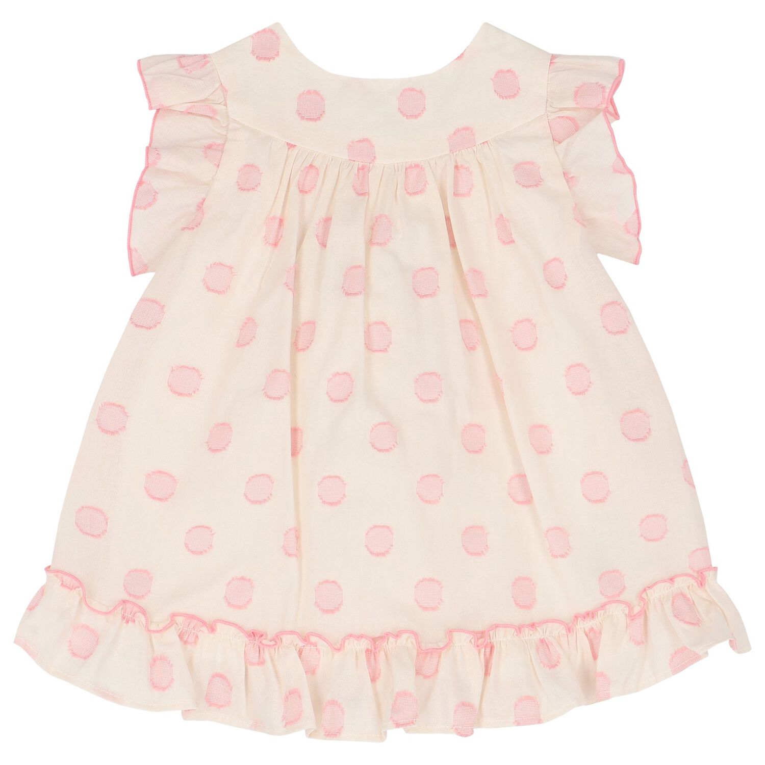 Baby Girls Ivory & Pink Dress Set, 1, hi-res
