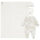 Ivory & Beige Geo Map Babygrow Gift Set, 3, hi-res